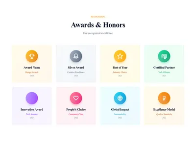 Screenshot of Gallery Awards template