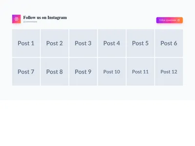 Screenshot of Gallery Instagram Feed template