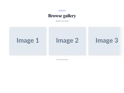 Screenshot of Gallery Single Row template