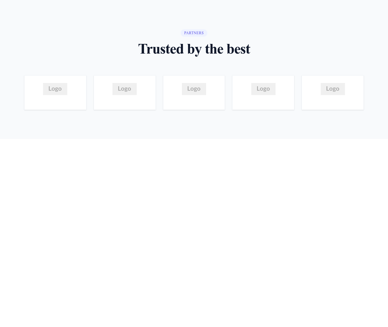Screenshot of Grid 5 Columns template