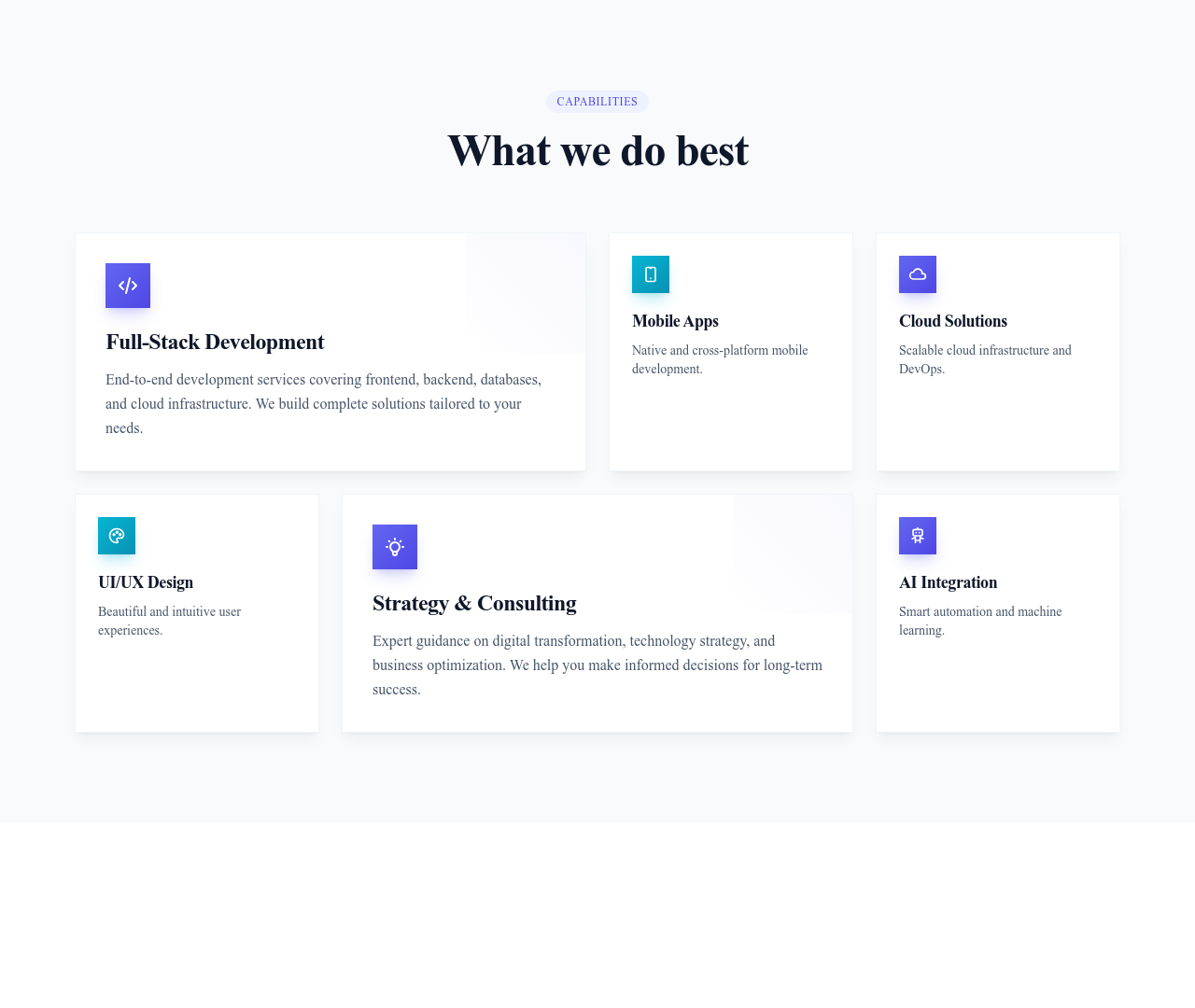 Screenshot of Grid Asymmetric template