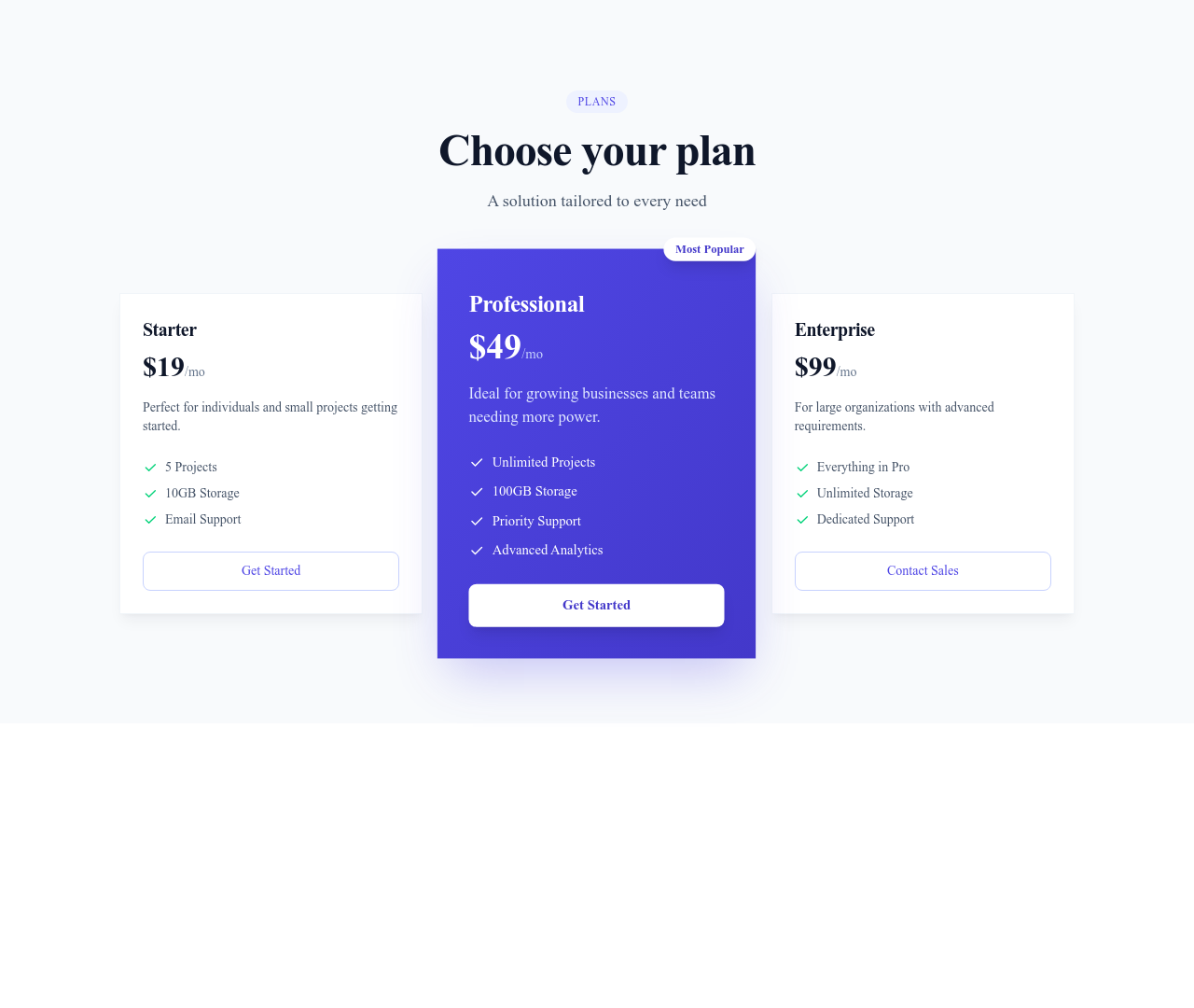 Screenshot of Grid Featured Center template