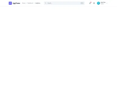 Screenshot of Header App Dashboard template
