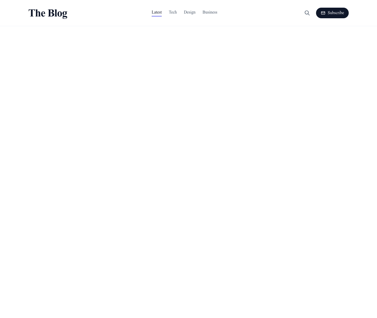 Screenshot of Header Blog template