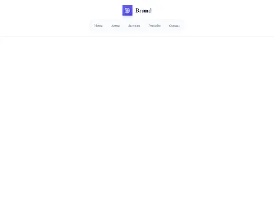 Screenshot of Header Centered template