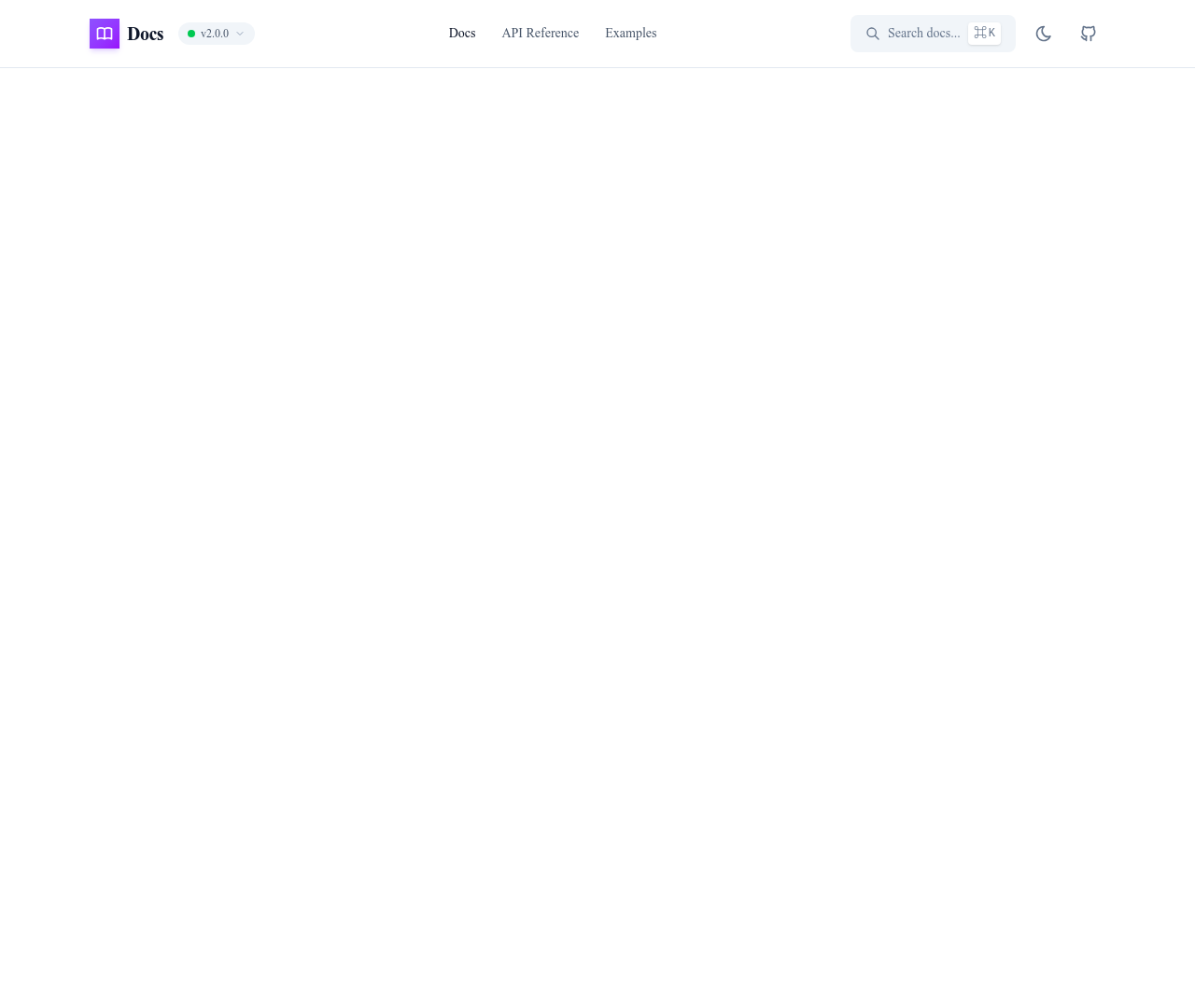 Screenshot of Header Documentation template