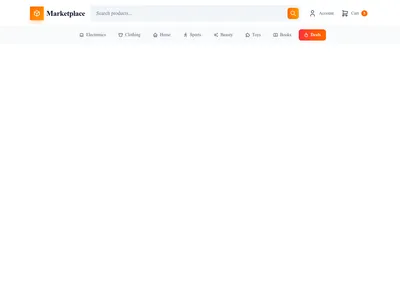 Screenshot of Header E-commerce Categories template