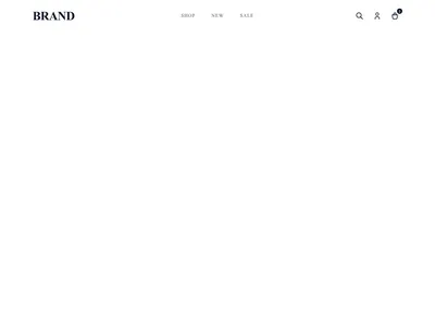 Screenshot of Header E-commerce Minimal template