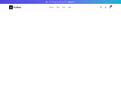 Screenshot of Header E-commerce Promo template