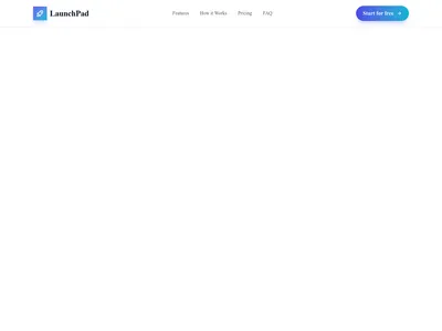 Screenshot of Header Landing Page template