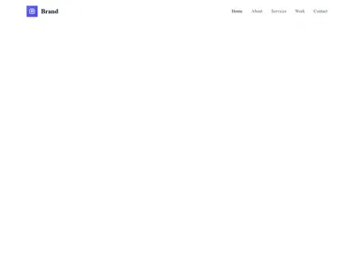 Screenshot of Header Logo Nav template