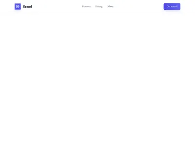 Screenshot of Header Simple template