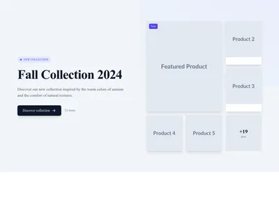 Screenshot of Hero Ecommerce Collection template