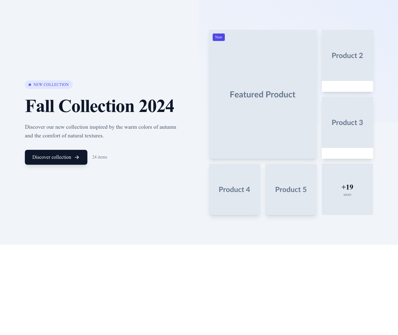 Screenshot of Hero Ecommerce Collection template