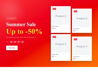 Screenshot of Hero Ecommerce Sale template