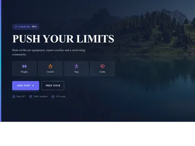 Screenshot of Hero Fitness Gym template