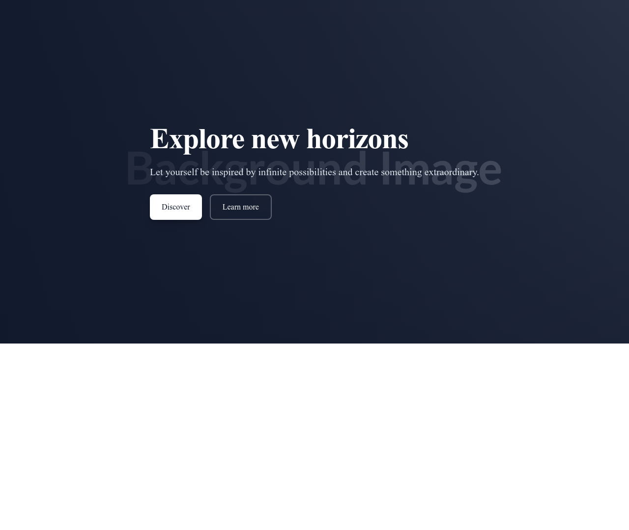 Screenshot of Hero Image Background template