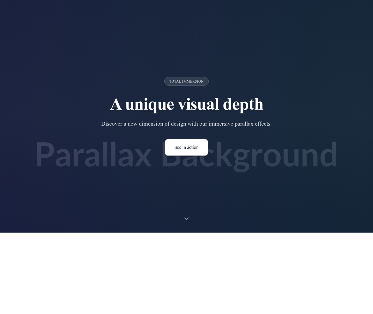 Screenshot of Hero Image Background Parallax template
