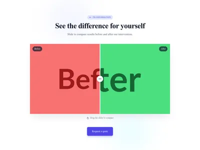 Screenshot of Hero Image Before After template