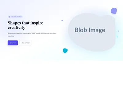 Screenshot of Hero Image Blob Shape template