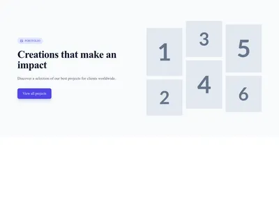 Screenshot of Hero Image Gallery Grid template