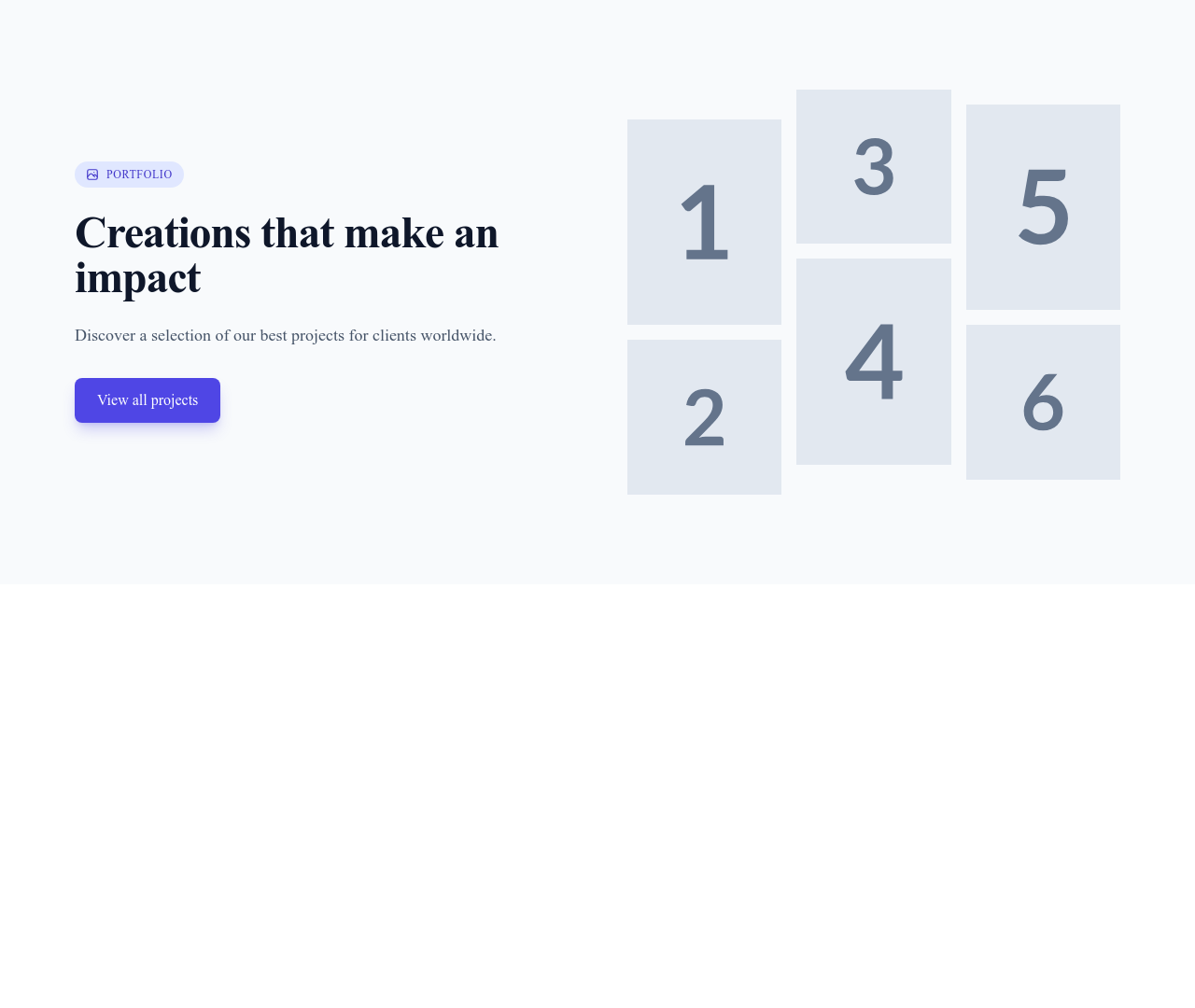 Screenshot of Hero Image Gallery Grid template