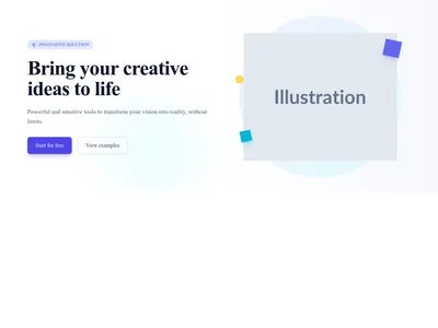 Screenshot of Hero Image Illustration template