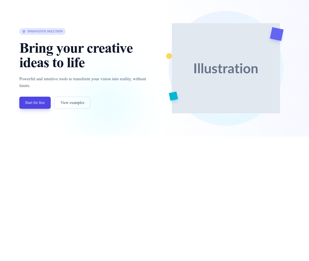 Screenshot of Hero Image Illustration template