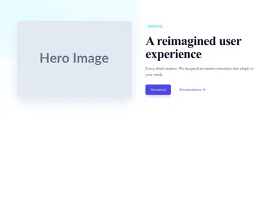 Screenshot of Hero Image Left template