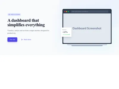 Screenshot of Hero Image Mockup Laptop template