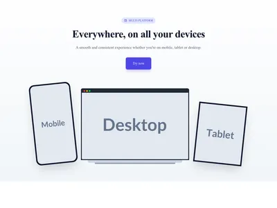 Screenshot of Hero Image Mockup Multiple template
