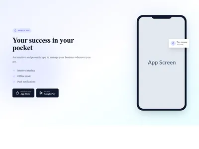 Screenshot of Hero Image Mockup Phone template