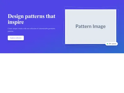 Screenshot of Hero Image Pattern Background template