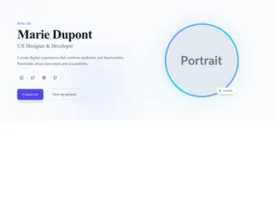 Screenshot of Hero Image Portrait template