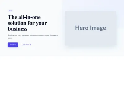 Screenshot of Hero Image Right template