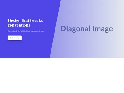 Screenshot of Hero Image Split Diagonal template