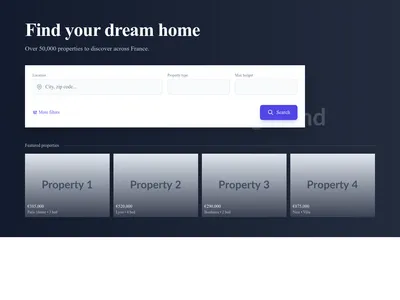 Screenshot of Hero Real Estate template