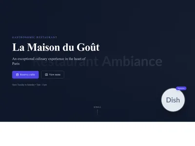 Screenshot of Hero Restaurant template