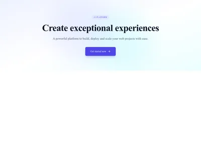 Screenshot of Hero Simple Centered template