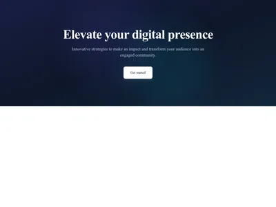 Screenshot of Hero Simple Dark Overlay template