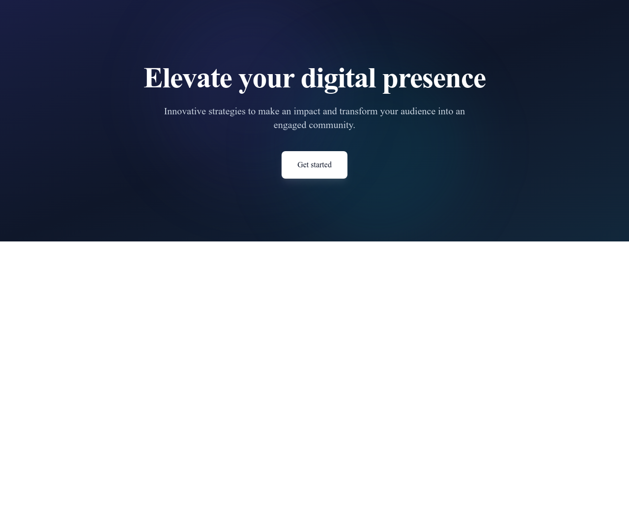 Screenshot of Hero Simple Dark Overlay template