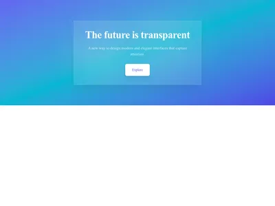 Screenshot of Hero Simple Glassmorphism template