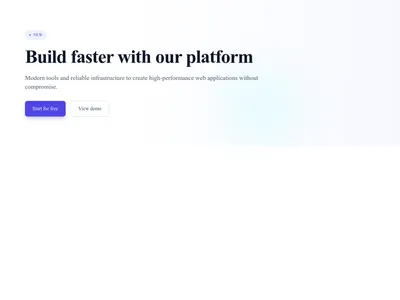 Screenshot of Hero Simple Left template