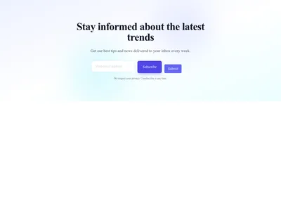 Screenshot of Hero Simple Newsletter template