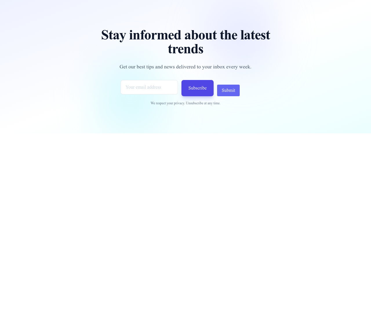 Screenshot of Hero Simple Newsletter template