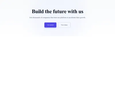 Screenshot of Hero Simple Two Buttons template