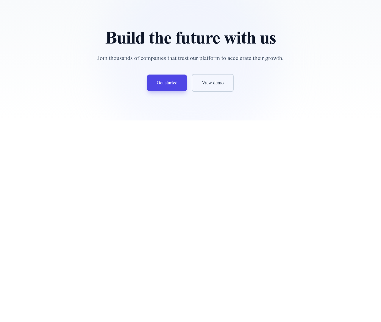 Screenshot of Hero Simple Two Buttons template