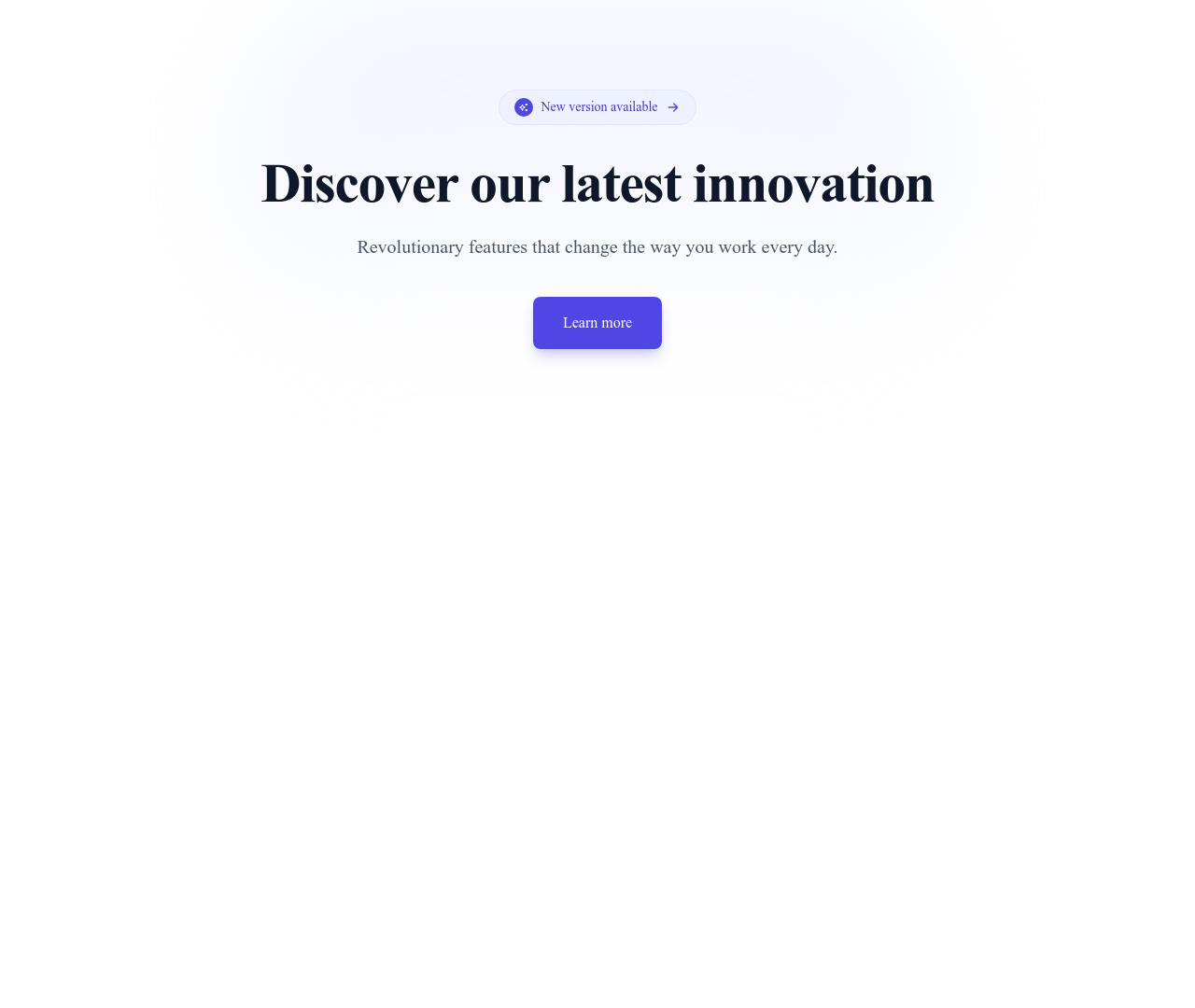 Screenshot of Hero Simple With Badge template