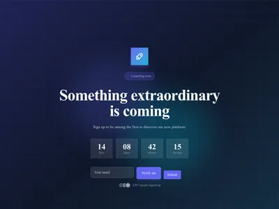 Screenshot of Hero Startup Launch template