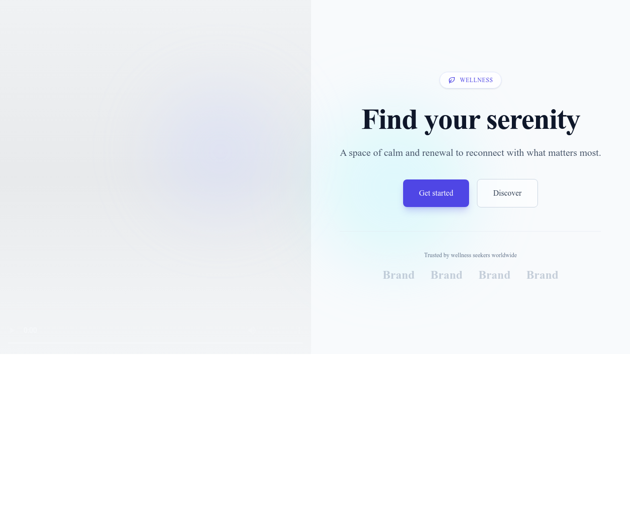 Screenshot of Hero Video Ambient template